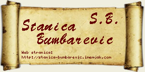 Stanica Bumbarević vizit kartica
